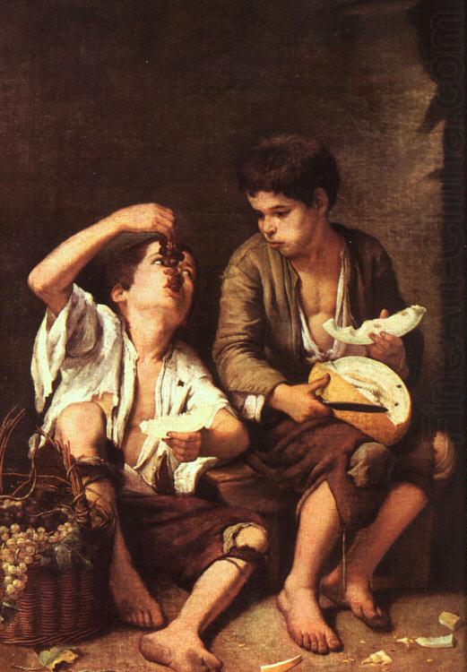 Bartolome Esteban Murillo Boys Eating Fruit china oil painting image